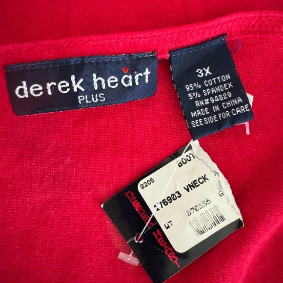 (NWT) DEREK HEART Women's PLUS Red Casual Pullover Beaded Tank Blouse-Size 3X - Picture 2 of 6